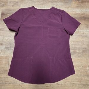 Scrubstar Women's Short Sleeve Scrub Top Wine Colored  Size Medium